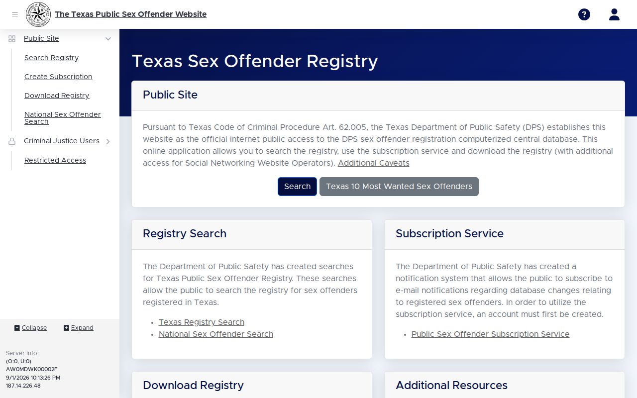 McKinney residents directory Texas DPS registry information