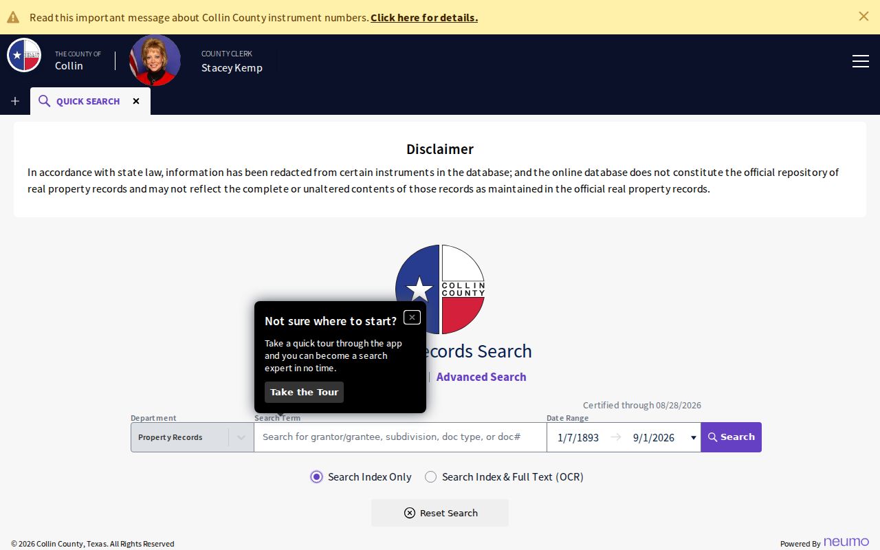 McKinney residents directory official deed index search