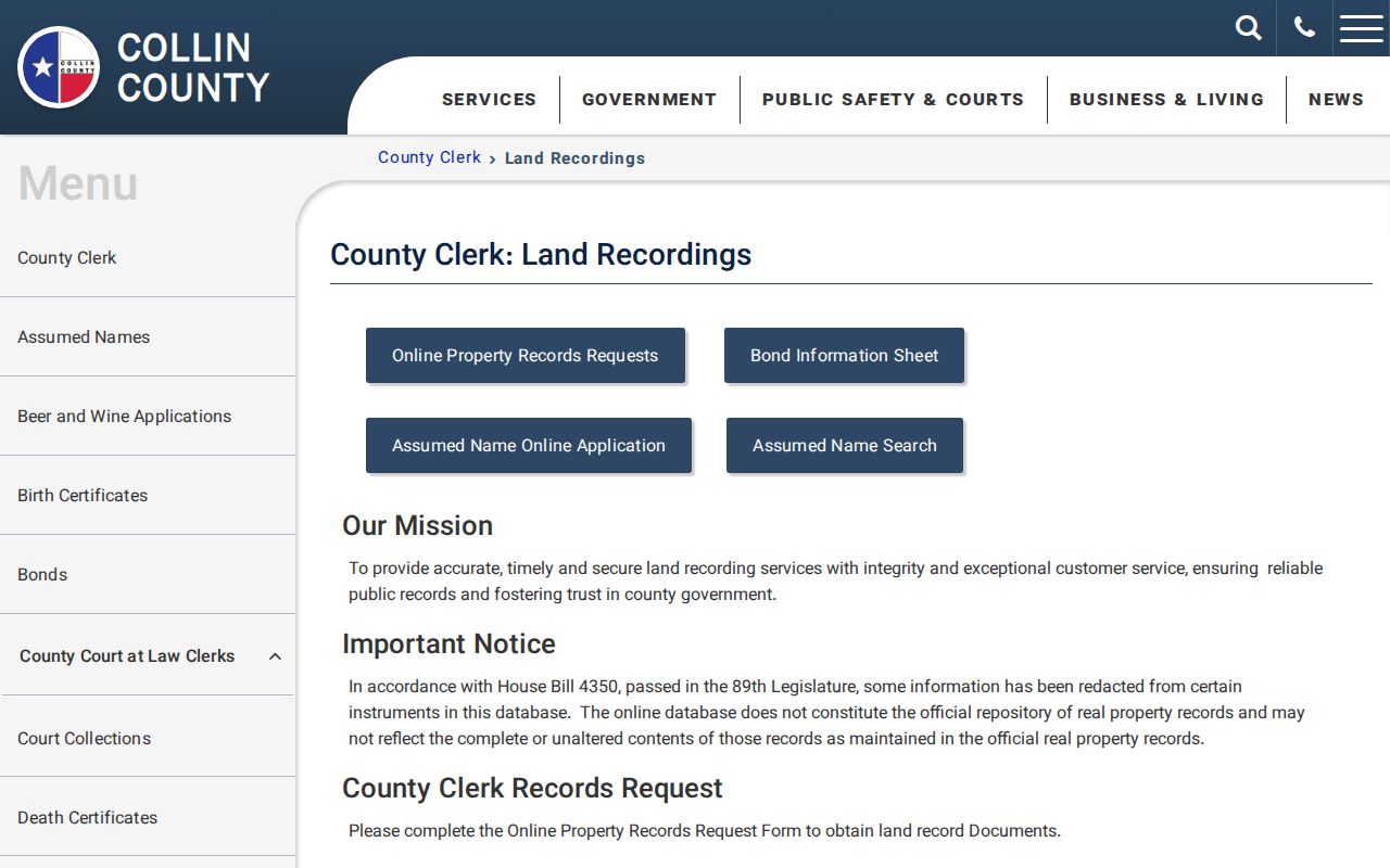 McKinney previous residents Collin County land-recordings guidance