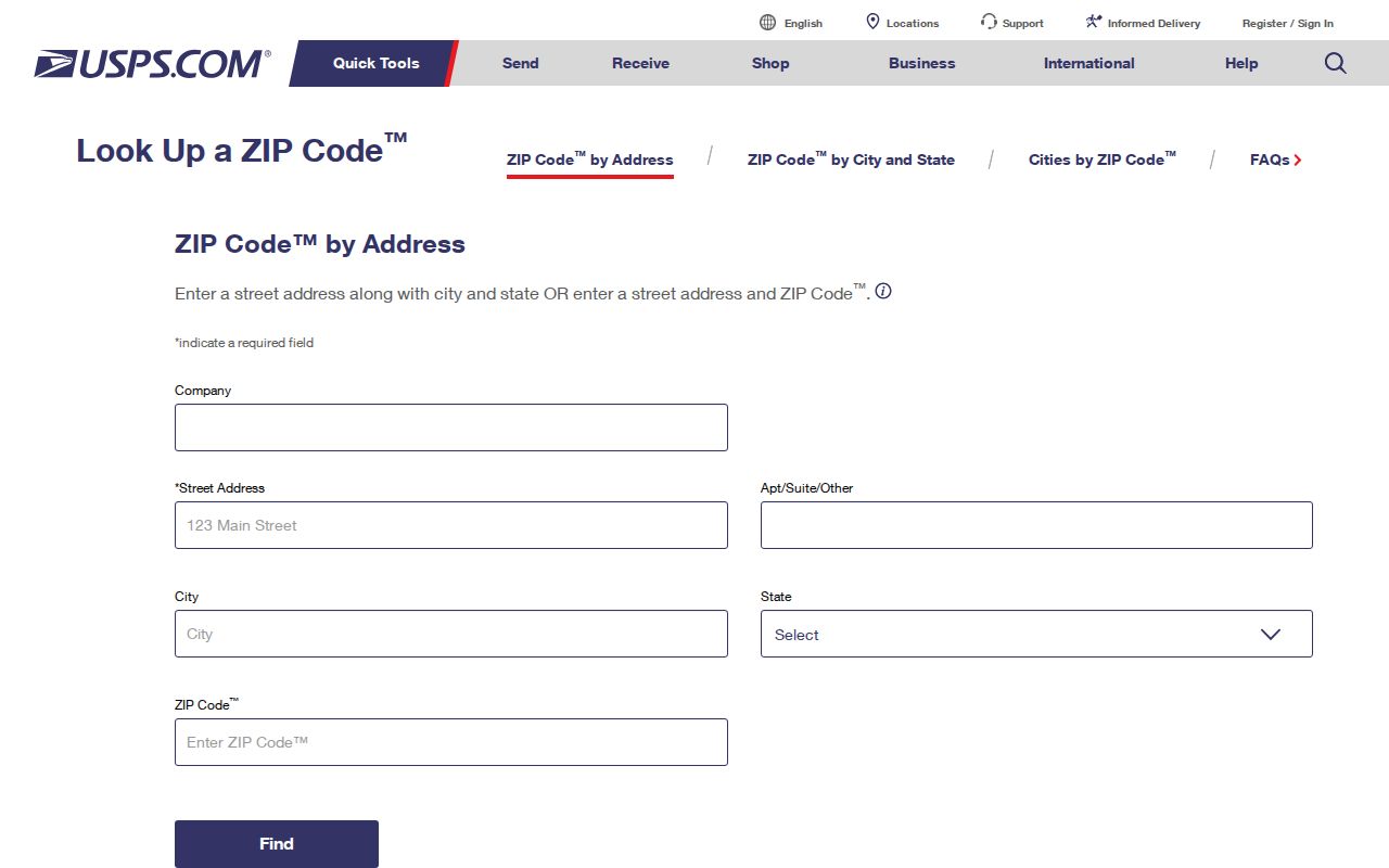 McKinney ZIP code directory view of the USPS address-to-ZIP lookup